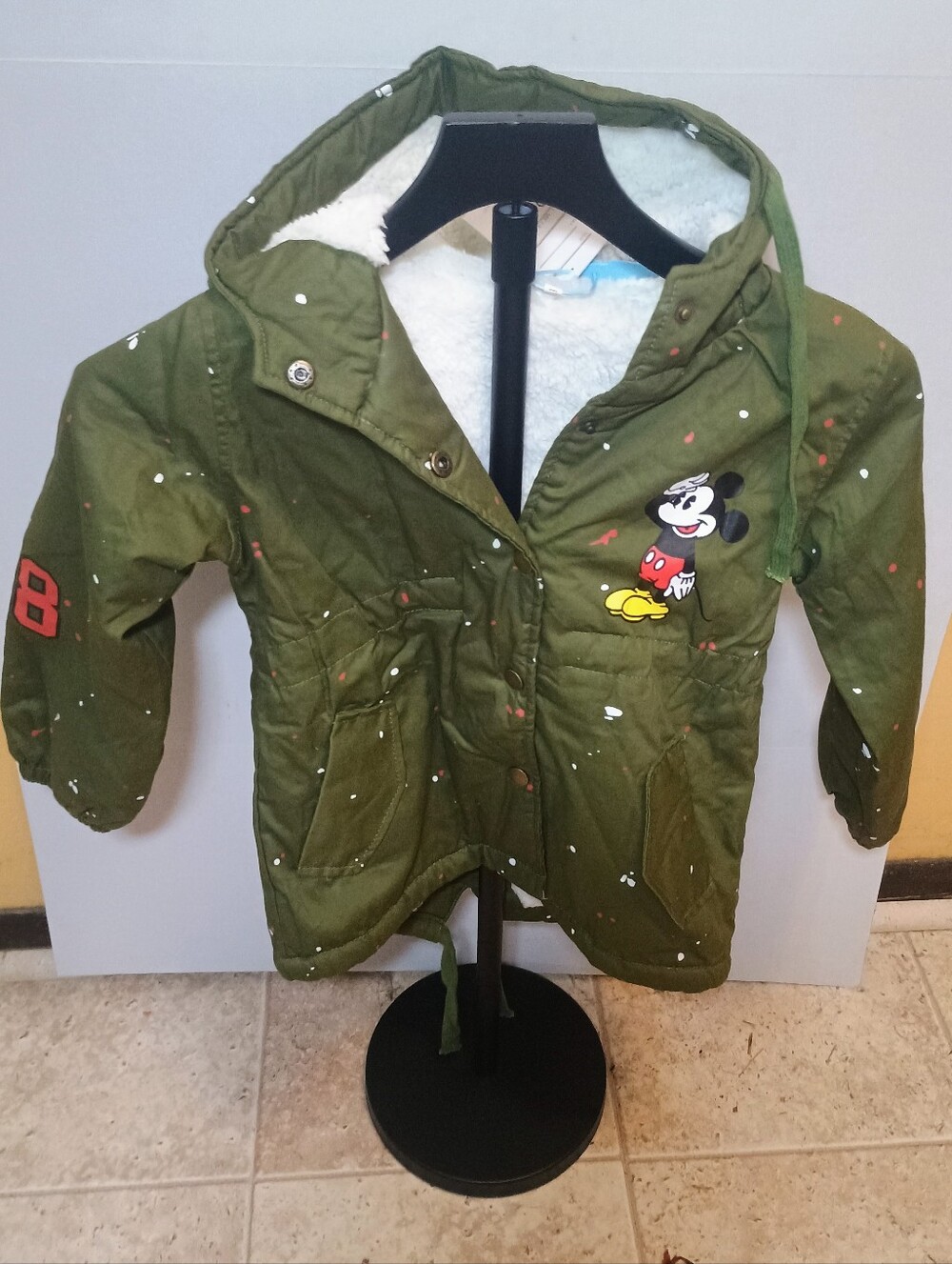 Mickey Green Jacket Hoodie Size 5T